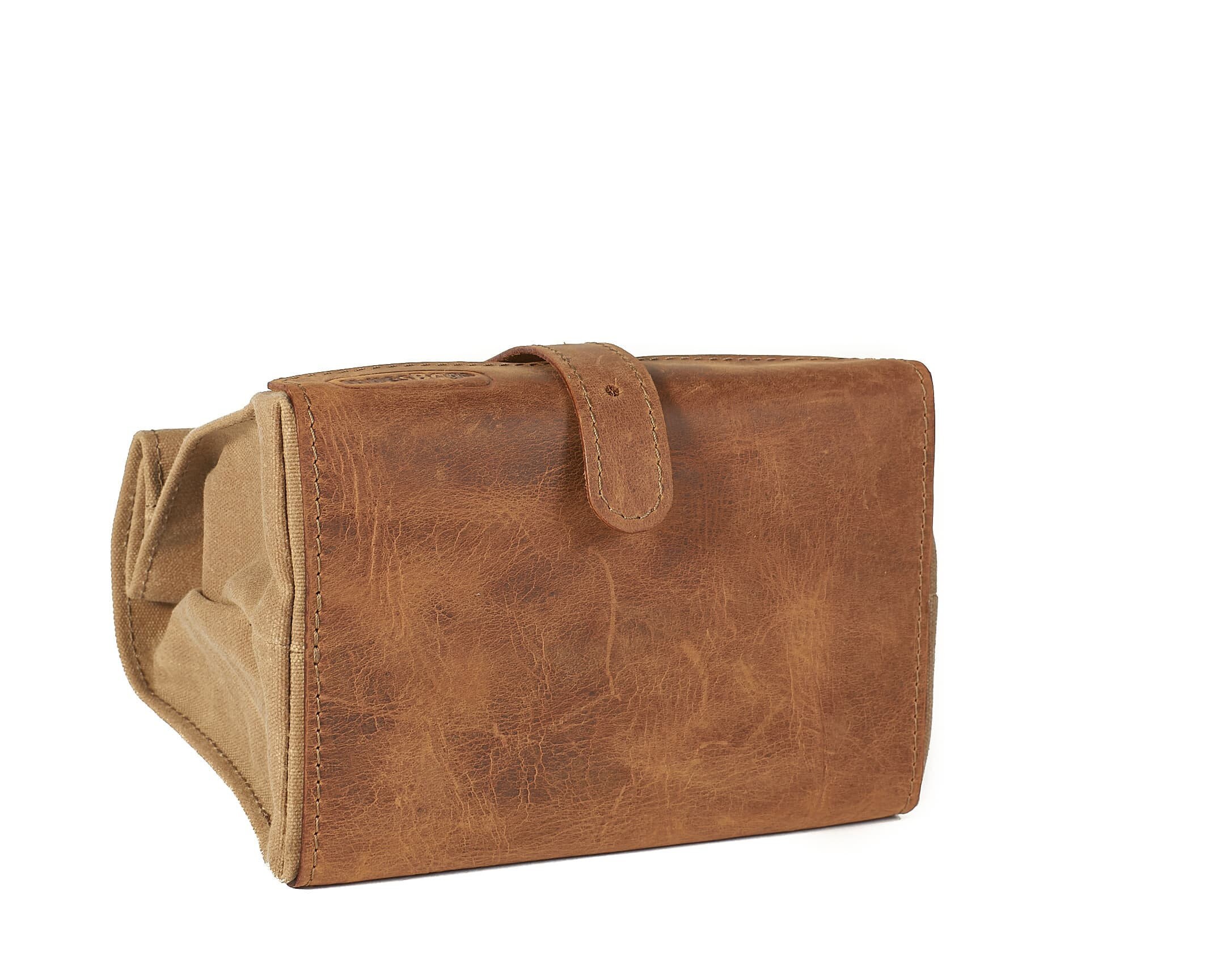 Waxed Canvas Lunch Bag. Waterproof Lunch Box With Leather Etsy
