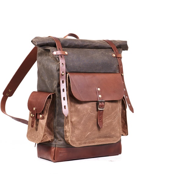 vintage style laptop backpack