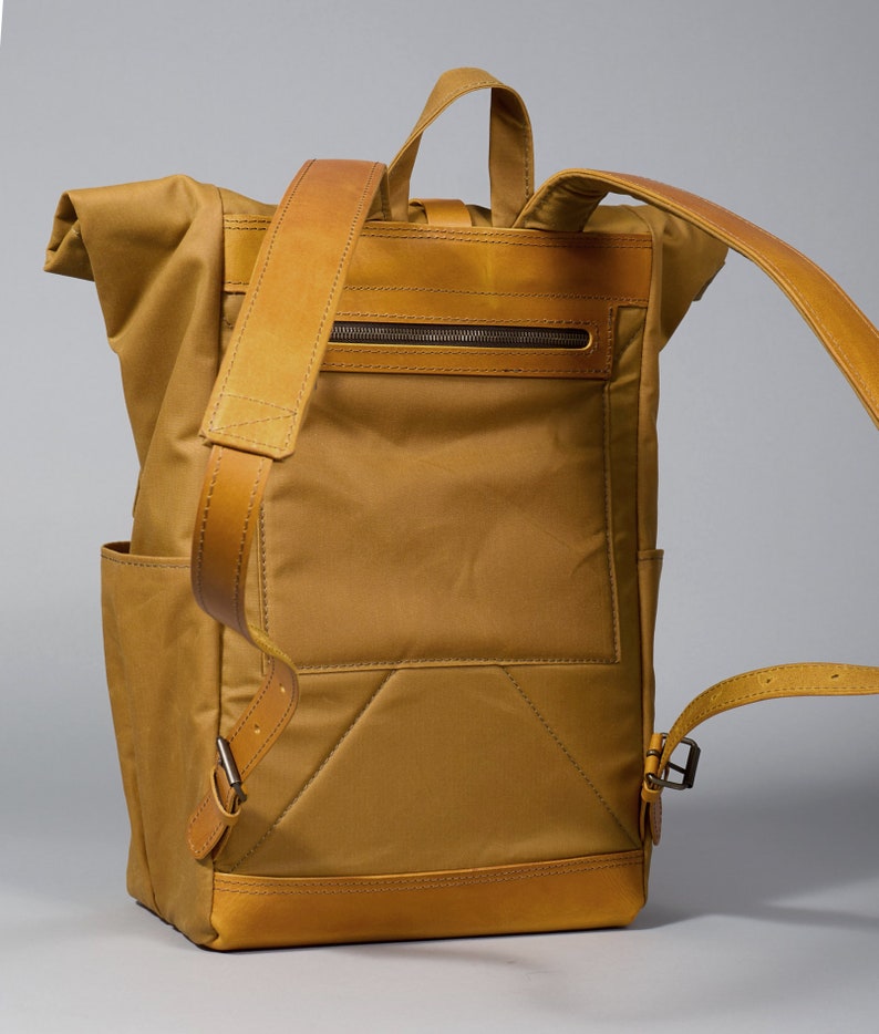 Yellow Carryon Backpack With Five Pockets and Padded Section Etsy