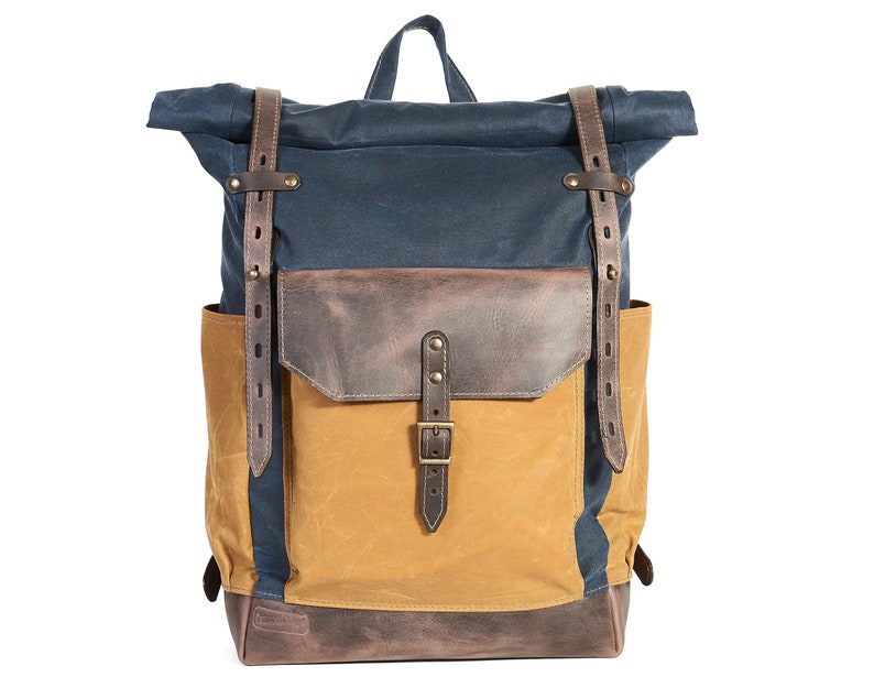 Handcrafted backpack for work, college, travel.
