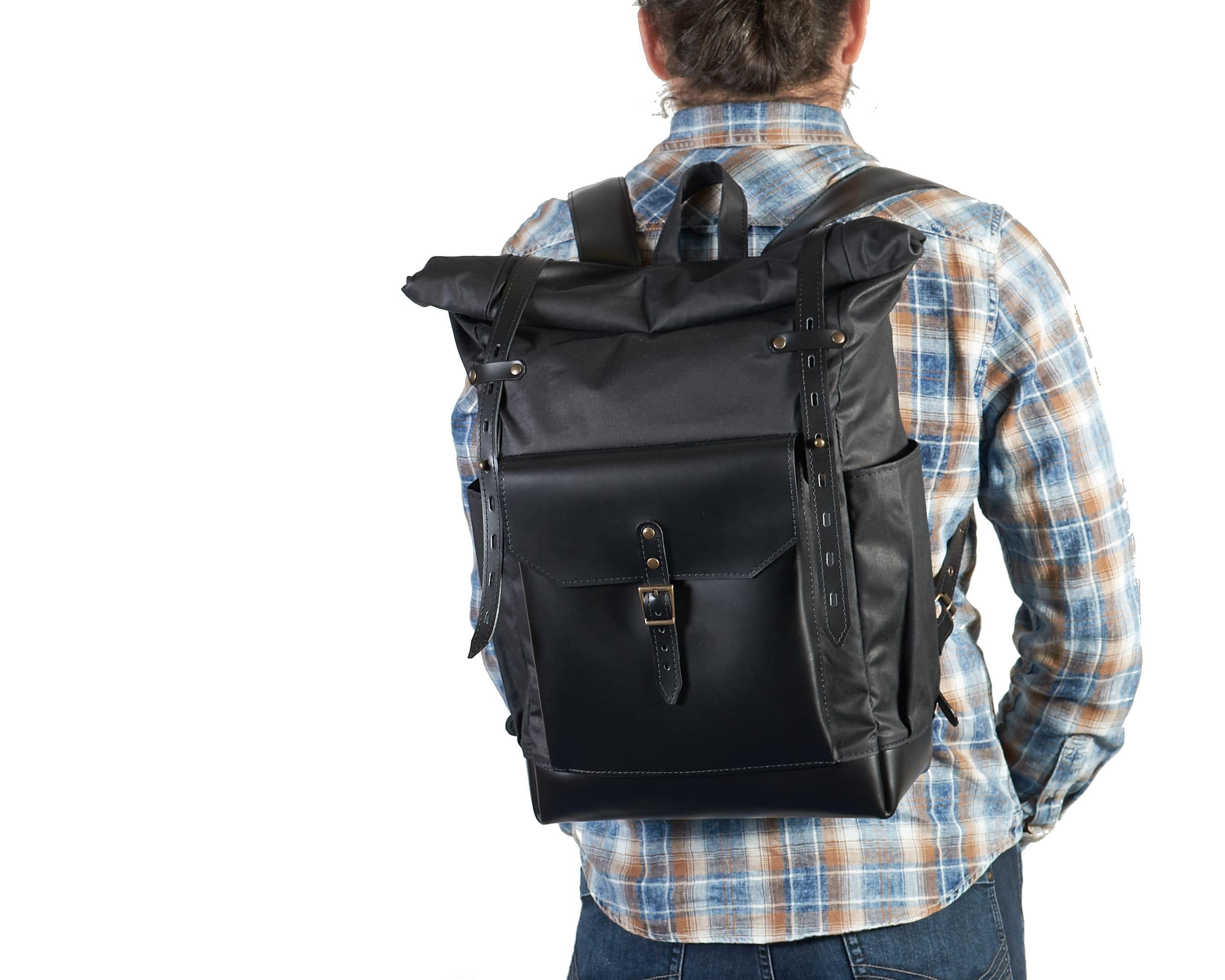 tumi harrison oak roll top backpack