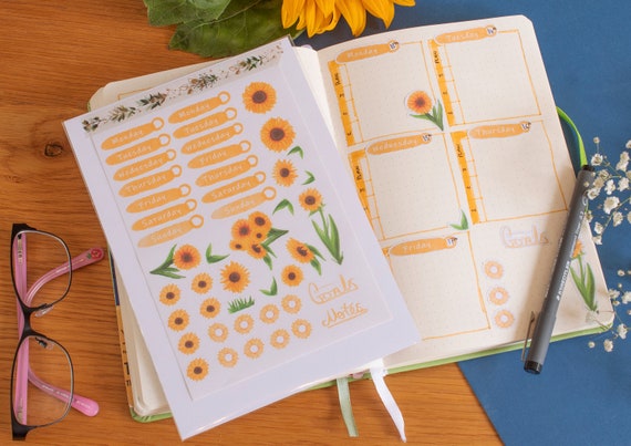 December Bullet Journal Ideas Using Printable Planner Stickers — Sunflower  Child Designs