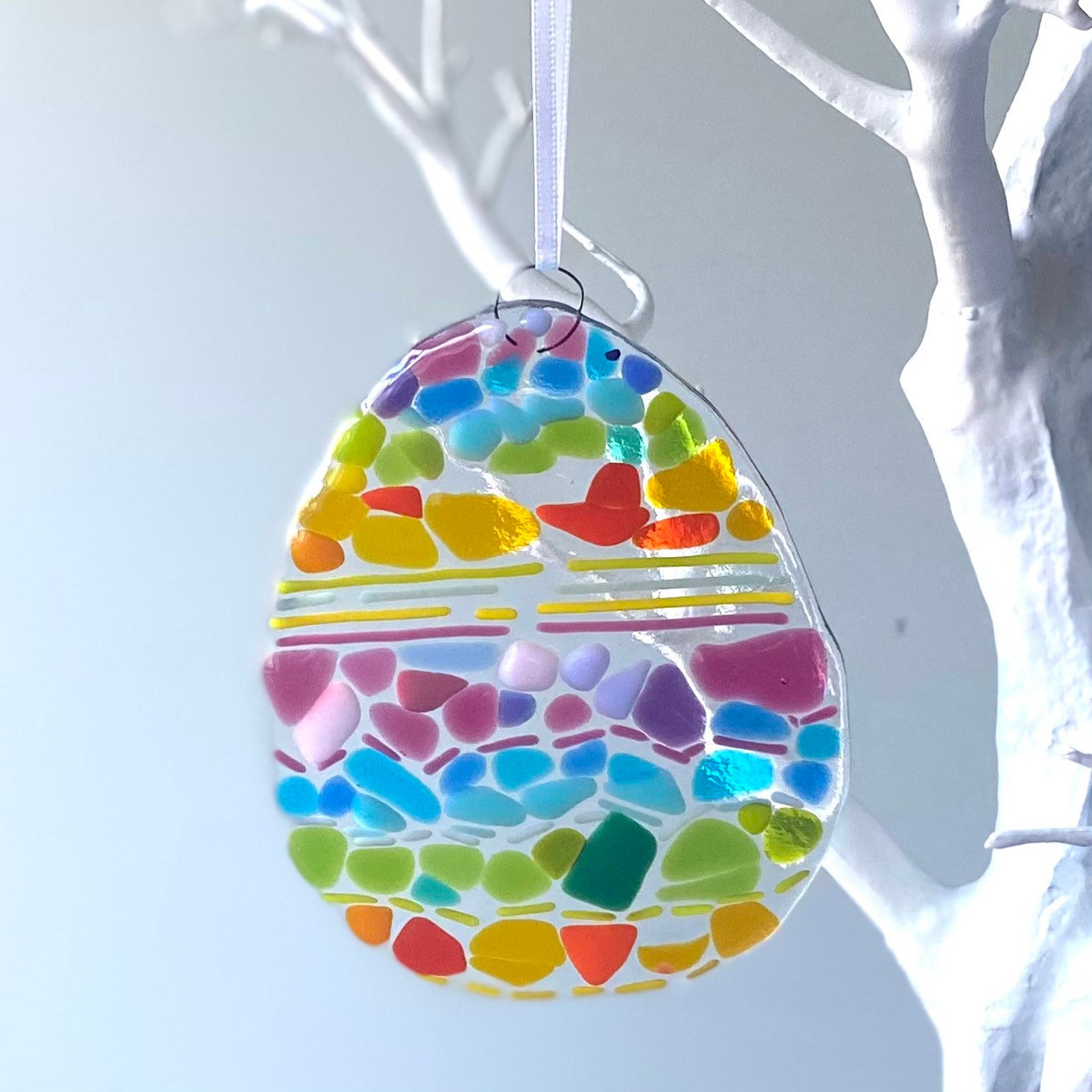 Easter Egg Glass Fusing DIY kit make at home glass fusing Etsy
