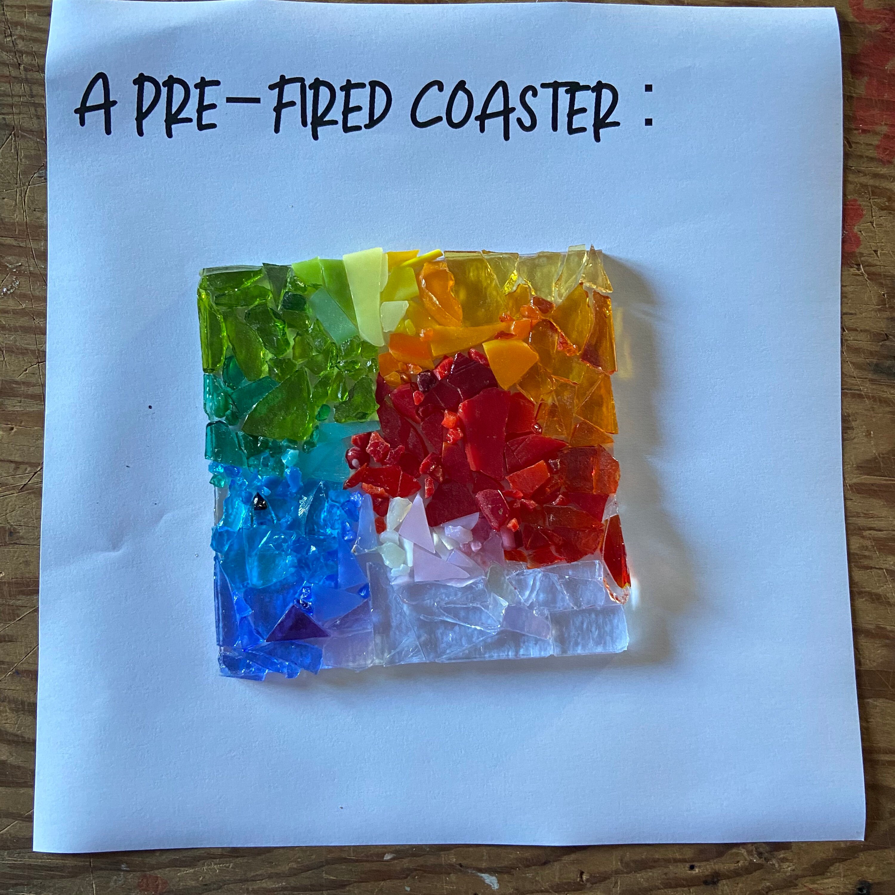 DIY Glass Coaster Kit Make at Home Glass Art Craft Coaster Etsy UK