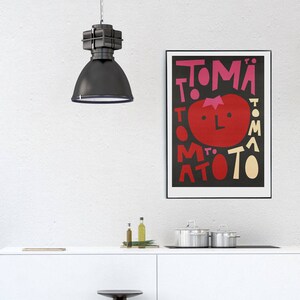 Kitchen Wall Decor, Foodie Art, Pop Art, Tomato Art, Kitchen Wall Art, Food Print, Gift for Food Lover, Chef, Breakfast Nook Decor image 6