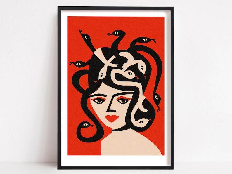 Medusa Print: Strong Women Feminism Poster - Elegant Female Art