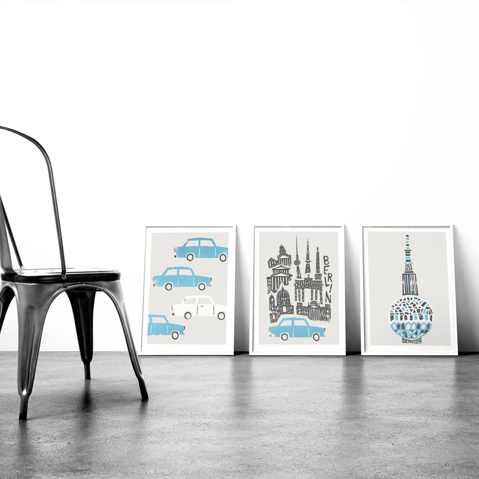 Set of Three Berlin Prints 3 Berlin Prints Vintage Car - Etsy