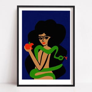 Ritratto di Eva, Arte del femminismo delle donne forti, Poster iconico della Pop Art, Arte femminile