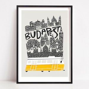 Cartaz de Budapeste, impressão de mapa da cidade para parede de galeria de viagens, arte de viagem da Hungria, arte de sala de estar, decoração de casa