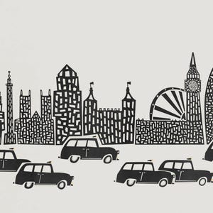 Lámina panorámica del horizonte de Londres: recuerdos panorámicos de mediados de siglo imagen 3