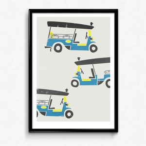 Tuk Tuk Print, Poster, Asia Art Print, Bangkok Print, Same Same But Different, City Wall Art, Wanderlust, Traveller Poster Gift, Backpack image 8