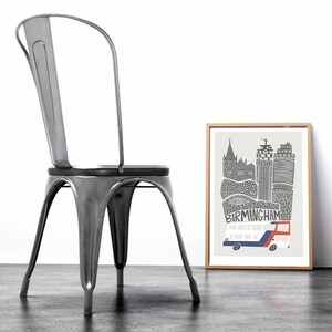 Birmingham UK City Print, Travel Art, Retro Design, Contemporary Living Room Art, Housewarming Homesick Gift, Travel Memories, Moving Gift image 8