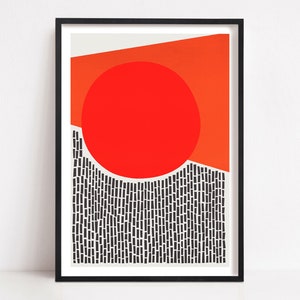 Abstract Print, Modern Abstract Art, Apartment Decor, Living Room Art, Gallery Wall Art, Retro Poster, Bedroom Decor, Family Room Print