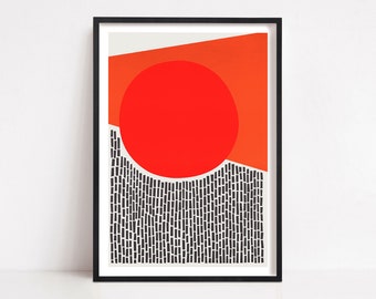 Abstract Print, Modern Abstract Art, Apartment Decor, Living Room Art, Gallery Wall Art, Retro Poster, Bedroom Decor, Family Room Print