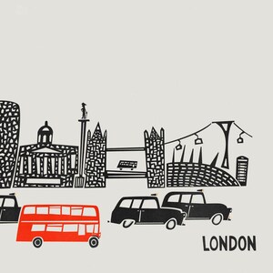 Lámina panorámica del horizonte de Londres: recuerdos panorámicos de mediados de siglo imagen 5