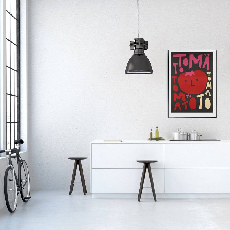 Kitchen Wall Decor Foodie Art Pop Art Tomato Art Kitchen - Etsy UK