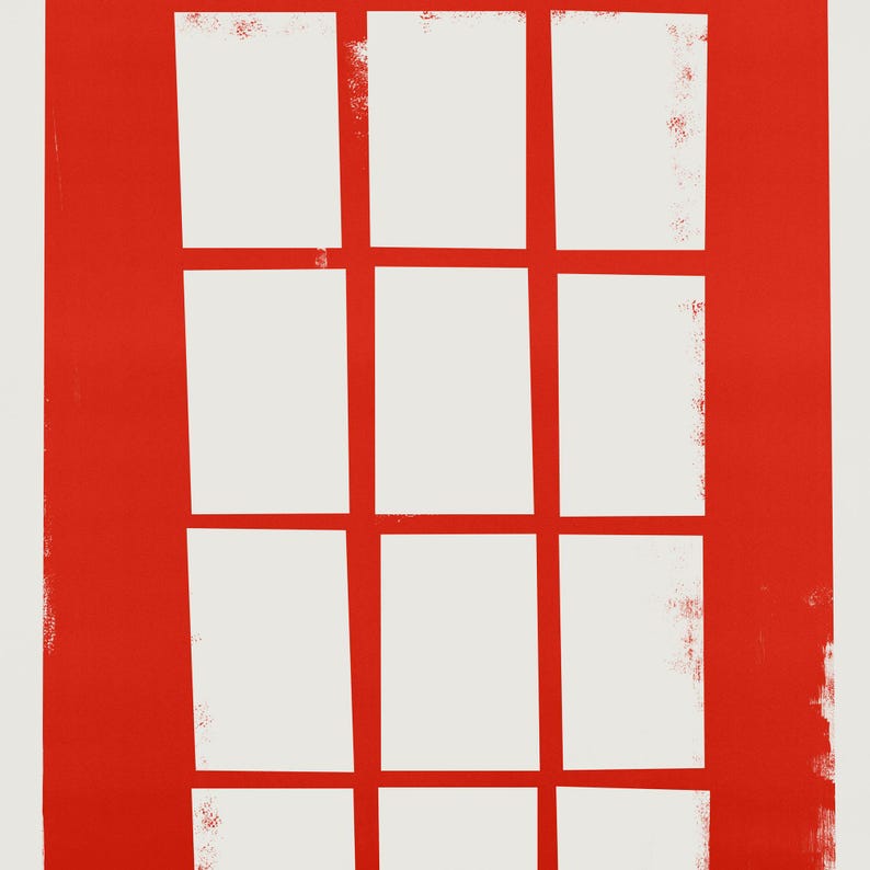 London Red Telephone Box Print: Mid Century Themed Travel Art image 7