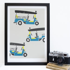 Tuk Tuk Print, Poster, Asia Art Print, Bangkok Print, Same Same But Different, City Wall Art, Wanderlust, Traveller Poster Gift, Backpack image 10