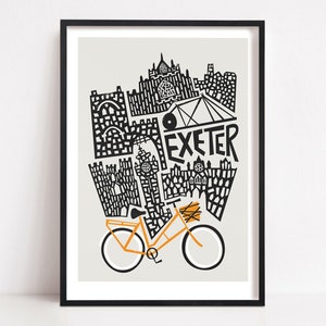 Exeter City Print, Graduation Gift image 1