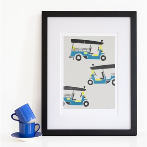 Tuk Tuk Print, Poster, Asia Art Print, Bangkok Print, Same Same But Different, City Wall Art, Wanderlust, Traveller Poster Gift, Backpack image 6