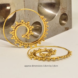 Tribal brass earrings