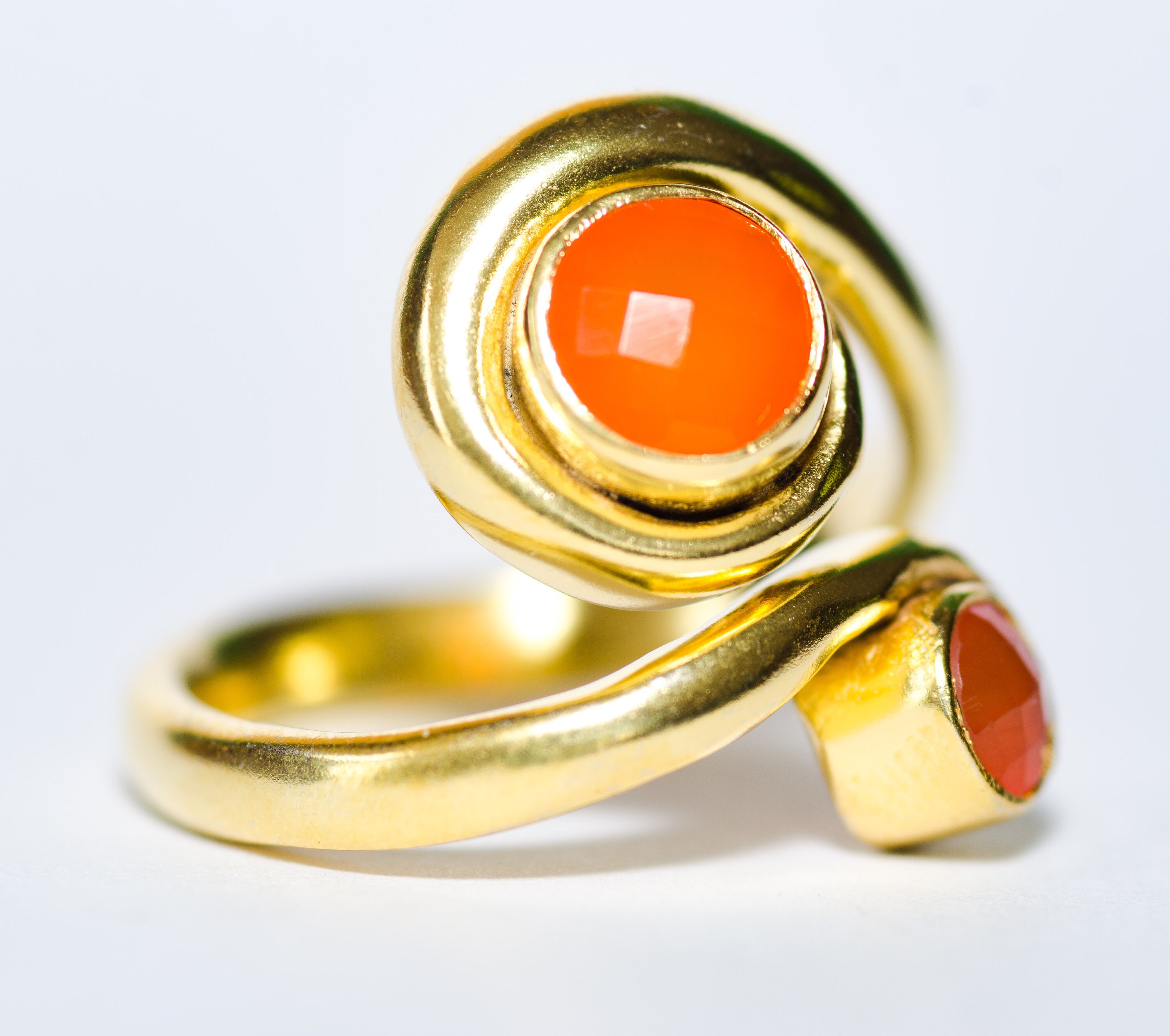 Gold 22k Gem Stone Statement Ring Designer Handmade Rings Etsy UK