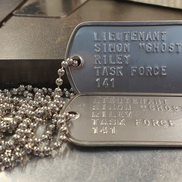 Simon 'Ghost' Riley US military dog tag set