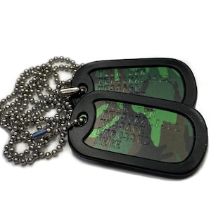 Military dog tag covers discount