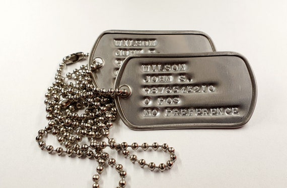 Blank Rolled Military Dog Tags 