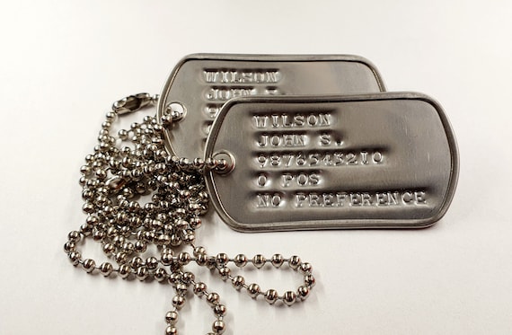 Blank Rolled Military Dog Tags 