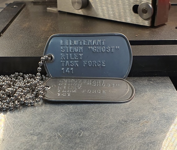 Simon 'ghost' Riley US Military Dog Tag Set 