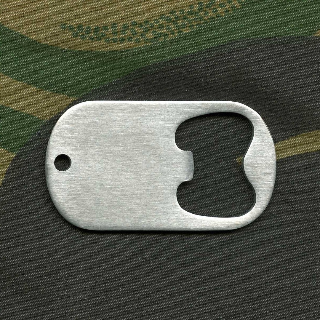 Stainless Steel Bottle Opener Dog Tag for Army Dog Tags, Ball Chain Necklace Etsy