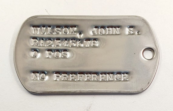 Plaques d'identité US Dog Tag Argent