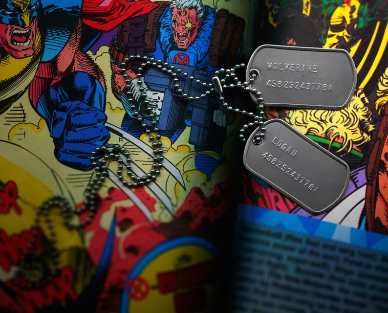 Edelstahl Dog Tag ID Set der US Army, personalisiert & geprägt, mit Ketten und optionalen farbigen Schalldämpfern Bild 4