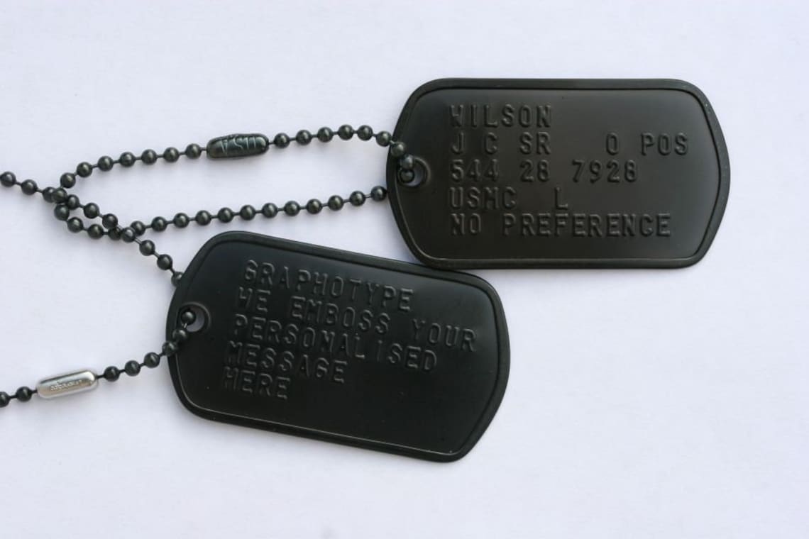 army dog tags army dog tags
