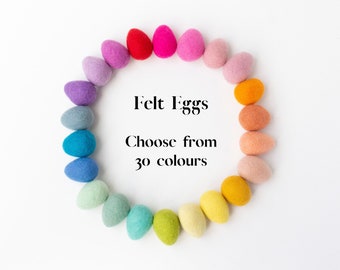 Bulk Pack Felt Eggs x 20 - Wholesale Wool Felt Easter Eggs - DIY Easter - DIY Spring Decor - Felted Eggs