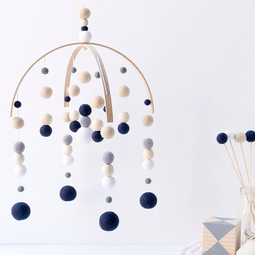 Navy Blue and Grey Baby Boy Mobile Baby Mobile Boy Baby Etsy Australia