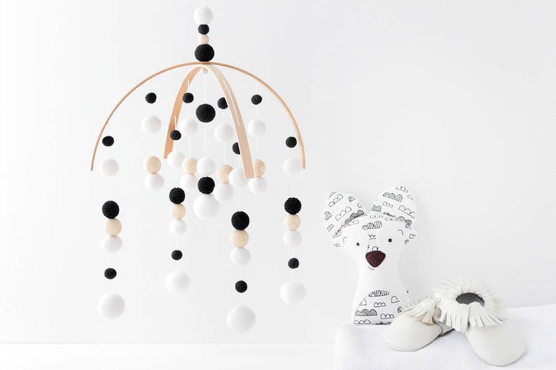 Black and White Baby Mobile Monochrome Baby Mobile Gender Etsy Australia