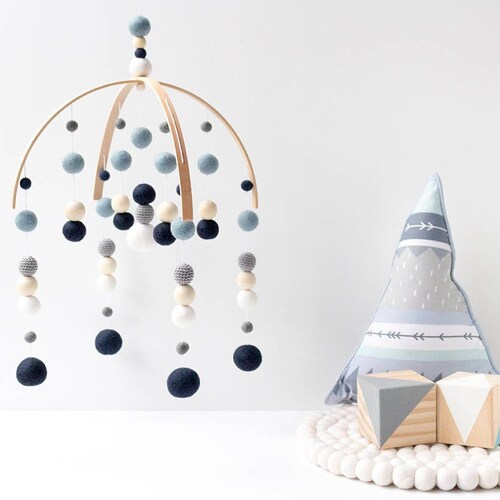 Navy Blue Baby Boy Mobile Baby Mobile Boy Baby Boy Nursery Etsy