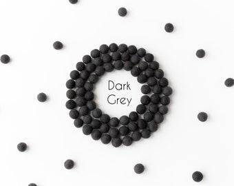 Wool Felt Balls - Felt Pom Poms - Wool Balls - Wool Beads - Dark Grey - DIY Felt Ball Garland - DIY Felt Ball Mobile - DIY Necklace