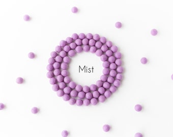 Mist Wool Felt Balls - 2.5cm Felt Pom Poms - 25mm Wool Balls - Lilac Felted Beads - DIY Felt Ball Garland - Baby Mobile - Craft Supplies