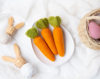 Bulk Pack Felt Carrots x 25 - Wholesale Wool Felt Easter Carrots - DIY Easter - DIY Spring Decor - Felted Carrots