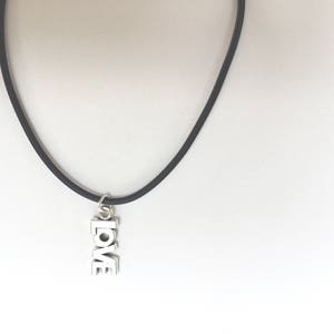 Love silver pendant necklace. Necklace with silver pendant g