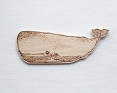 Whale art. Wood burning art. Pyrography decor. Nautical decor. Sperm whale. Art on wood.