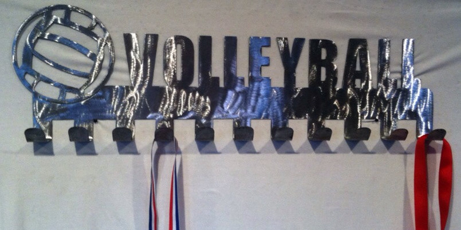 Volleyball Medal Display Hooks Medal Holder Etsy