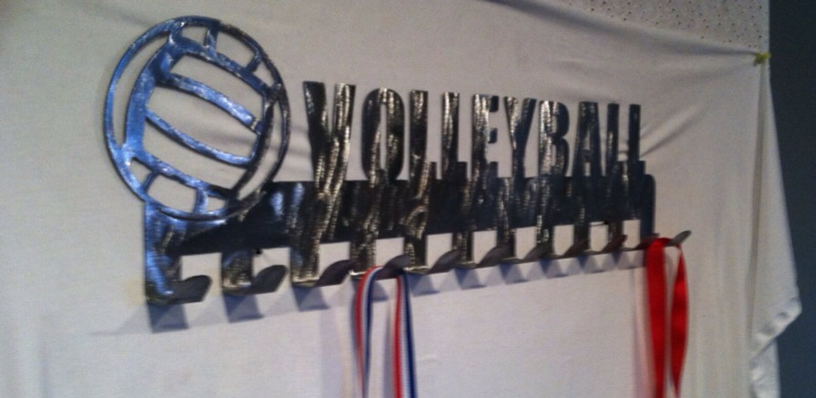 Volleyball Medal Display Hooks Medal Holder Etsy