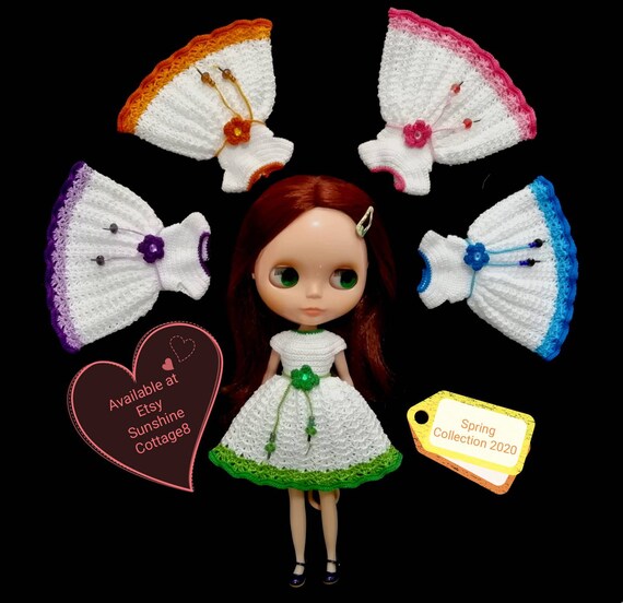 Handmade Crochet Blythe Spring Dress - Available in 5 colours