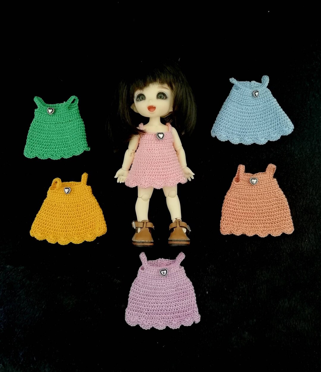 Handmade Crochet Slip Dress for Pukifee Doll in Various Etsy