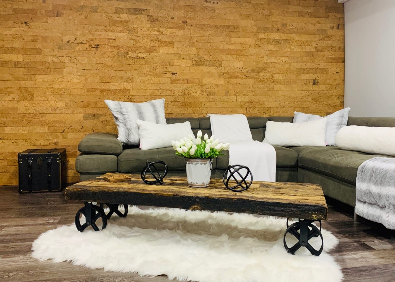 Cork Brick Wall Tile for Feature Walls, Bath, Living Room, Fireplace