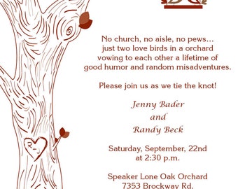 Love Birds Wedding Invitation